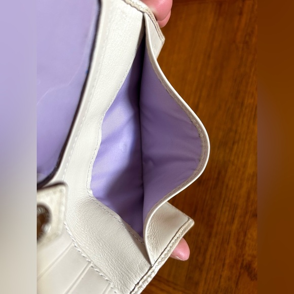 COACH Slim Bifold Wallet | Pearl/Beige Metallic Color | - Picture 9 of 16